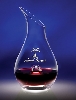 Glass decanter etched with couple's monogram. Holds 34 ounces.